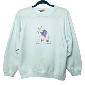 Vintage Polar Bear Workout Retro Graphic Sweatshirt Top Shirt 80s 90s Groovy